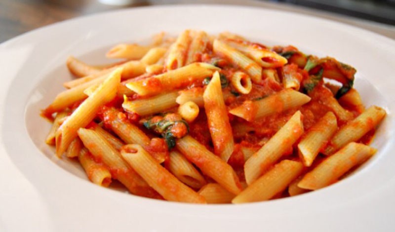 Spicy Parmesan Infused Red Sauce with Penne Pasta 1